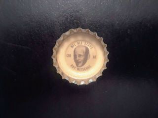 1965 Coca - Cola Bottle Cap Ray Nitschke C59 Green Bay Packers Nfl Illinois Ex,