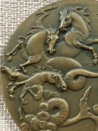 antique and rare bronze medal of Lions Clubs International,  1986 2
