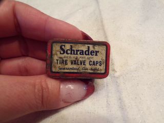 Vtg Schrader Tire Valve Caps 1930
