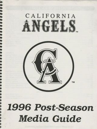 1996 California Angels Post Season Baseball Media Guide