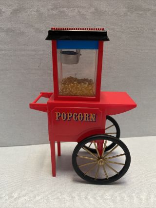 Dollhouse Miniature Vintage Theater Popcorn Machine Moving Wheels 1:12