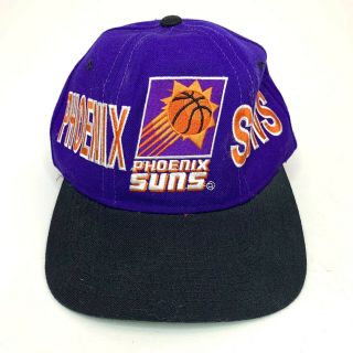 Vintage 90s Phoenix Suns Starter Snapback Hat Nba Tripower Booker Logo Athletic