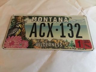 2007 Montana Wilderness License Plate