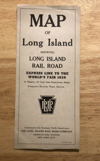 1939 Long Island Rail Road.  Map Of Long Island