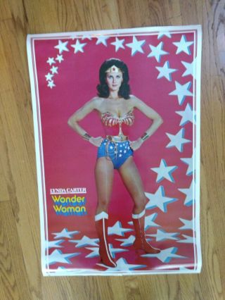 Vintage Poster Lynda Carter Dc Comic Wonder Woman The Movie 1977