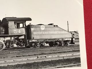 Denver & Rio Grande Western Railroad Locomotive 54 Antique Photo 3