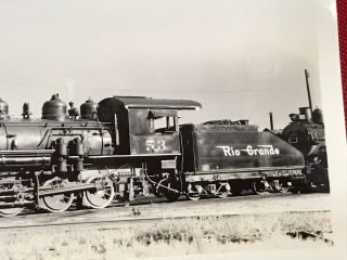 Denver & Rio Grande Western Railroad Locomotive 53 Antique Photo 3