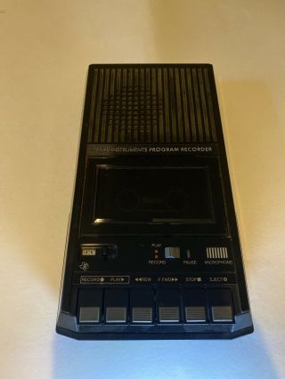 Vintage Texas Instruments Php 2700 Program Recorder Cassette Tape Black