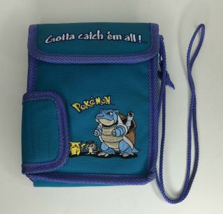 Blastoise Gameboy Carrying Case Bag Gotta Catch ‘em All Vtg Pokemon