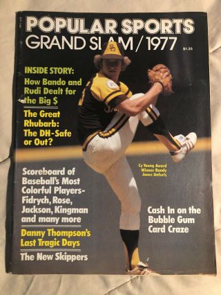 1977 Popular Sports Grand Slam Randy Jones San Diego Padres