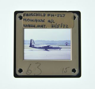 35mm Slide Aircraft 1972 Fairchild Fh - 227 Mohawk Airlines At Washington Nat.  A51