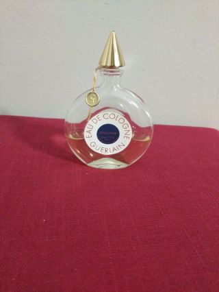 Vintage Shalimar Guerlain Eau De Cologne 1.  7 Oz Bottle 40 Full.