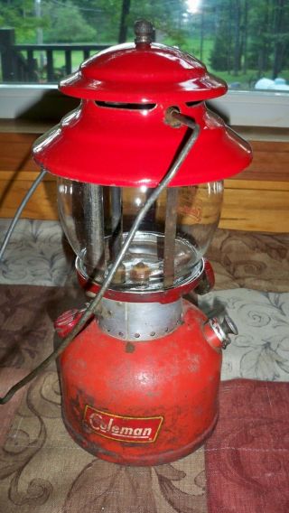 Vintage 1960 Coleman Model 200a Red Lantern