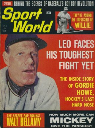 April 1966 Sport World - Leo Durocher,  Willie Mays,  Mickey Mantle