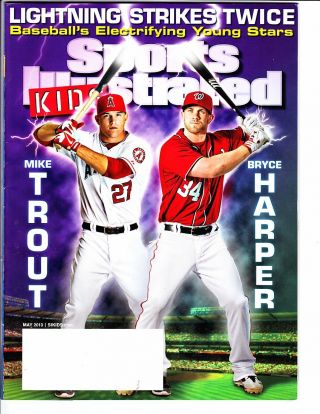 May 2013 Bryce Harper Mike Trout Sports Illustrated For Kids No Label Wb