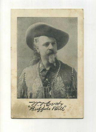 Antique Cabinet Card Photo Buffalo Bill Cody Wild West