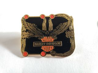 Vintage 1992 Eagle Skulls Harley Davidson Vest Lapel Pin H18