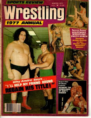 Sports Review Wrestling 1977 Annual - Andre The Giant - Cover - Very Good