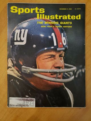 Sports Illustrated 1962,  Frank Gifford The Winning Giants,  December 17