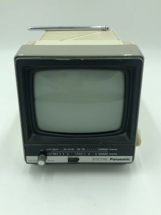 Vintage Panasonic Miniature Mini Portable Television Tv Model Trg - 511t W/o Cord