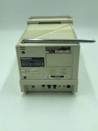 Vintage Panasonic Miniature Mini Portable Television TV Model TRG - 511T w/o Cord 2