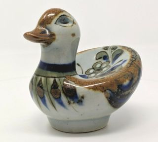 Vintage - Ken Edwards Pottery - El Palomar Mexico - Hand Painted Tonala Duck