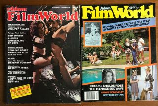 Adam Film World 2 Issues 1975 / 1981 Adult Movie Review & Features Illustrated