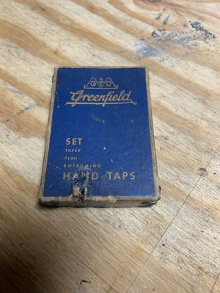 Vintage Greenfield Gtd Hand Taps 1/4 - 20 Nc H3 3pc.
