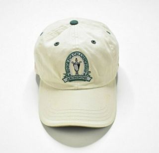 Vintage Beige Senior Pga Golf Championship Aronimink Embroidered Strap Back Hat