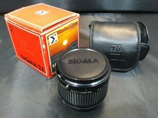 Sigma Tele - Macro 2x - 1:1 Teleconverter For Minolta Xg - 9 / Canon Vintage,