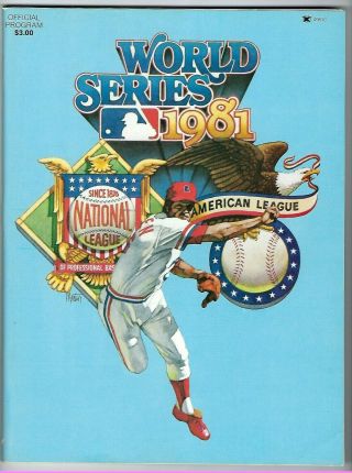 1981 Official World Series Program - Los Angeles Dodgers Vs York Yankees