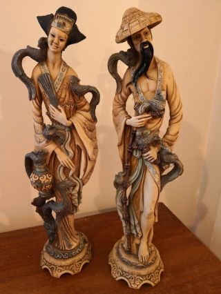 Very Large Chinese Figures Asian/oriental Antique Chinese Statues.
