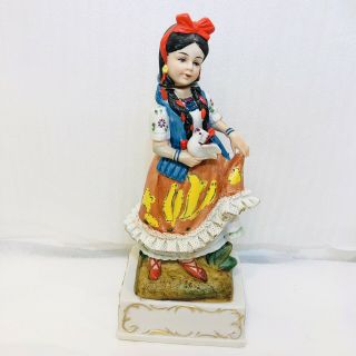 Vintage Hoffman Decanter Music Box Girl From Mexico Children Of The World 1978
