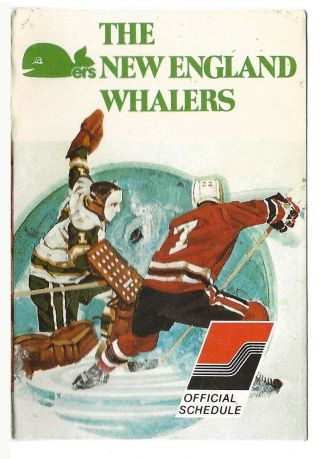Wha 1974 - 75 England Whalers Pocket Schedule - Carling Black Label Sked