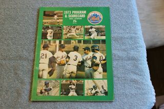 1973 (apr.  19) York Mets Mlb Baseball Program V.  Chicago Cubs