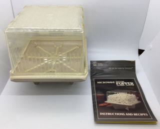 Vintage Anchor Hocking Microwave Popcorn Popper Steamer Roaster