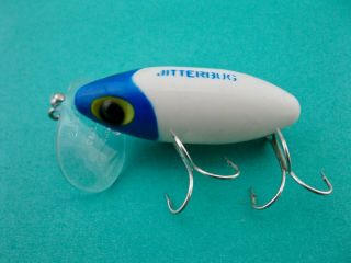 Limited Arbogast Jitterbug 5/8oz - Blue Head/white Body/clear Lip - Unfished