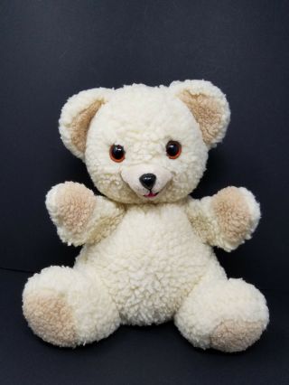 Vintage 1986 Russ Berrie Snuggle Fabric Softener Plush Bear Mascot Hand Puppet