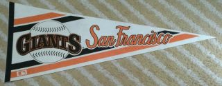 San Francisco Giants Full Size Mlb Baseball Pennant Early 90s