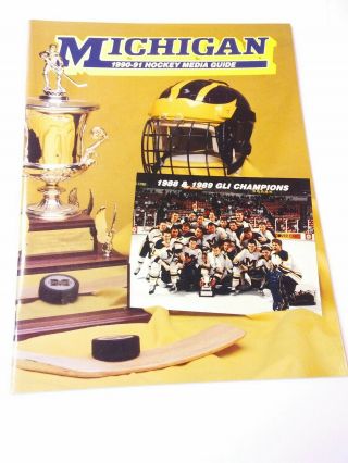 1990 - 91 Michigan Wolverines Hockey Press Media Guide