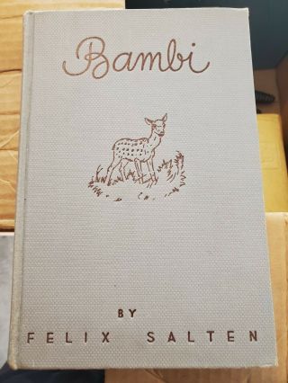 Bambi By Felix Salten 1931 Antique Hc Deckle Edged Book Hardcover Vintage