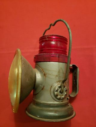 Vintage Delta Electric Co Lantern Light Railroad Coal Miners Lantern 6 Volt