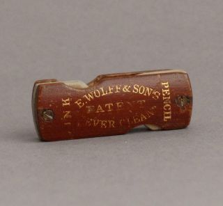 Wolff & Son Ever Ink & Pencil Eraser Victorian Dip Pen Treen Miniature