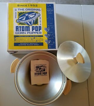 Vintage The Atom Pop Corn Popper By Quincraft No Shake No Stir