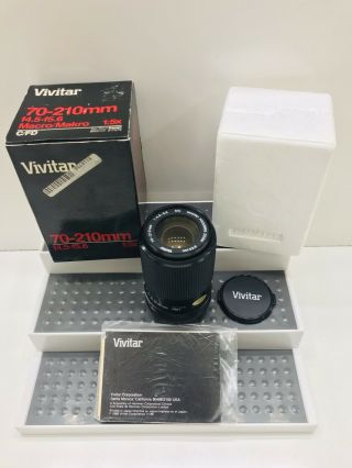 Vintage Vivitar For Canon Fd 70 - 210mm F4.  5 - F5.  6 Macro Focusing Zoom Lens 1:5x