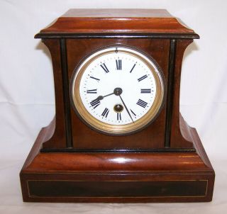 Vintage Mahogany Mantle Clock Spares/repairs