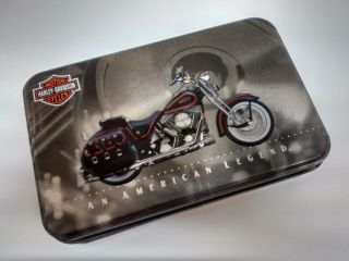 Harley Davidson Playing Cards In Collector Tin 2 Packs.  One Pack