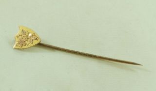 Antique 9ct Yellow Gold Stick Pin 1g 5cm Bzx