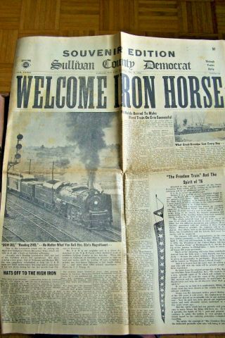 " Welcome Iron Horse " - Sull Co Democrat Newspaper - Special - 1973