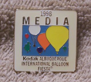 1998 Media Kodak Albuquerque International Balloon Fiesta Balloon Pin
